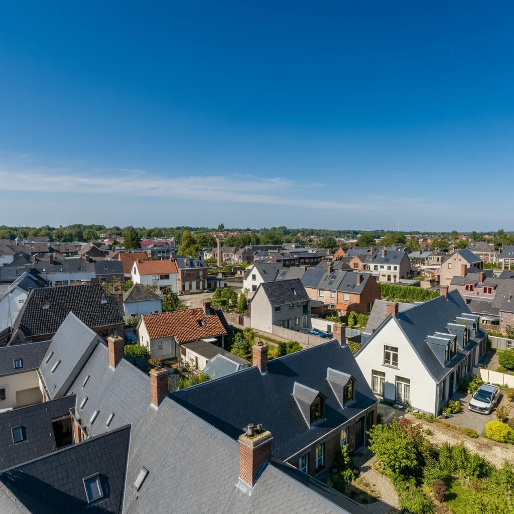Toitures de maisons belges